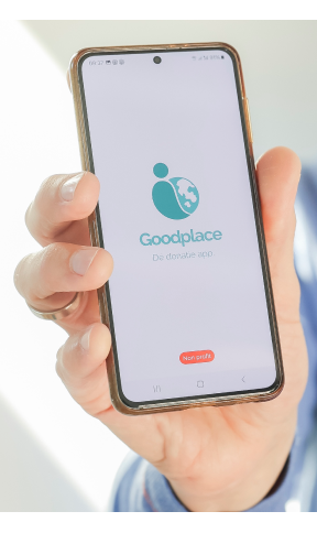 Telefoon met Goodplace app